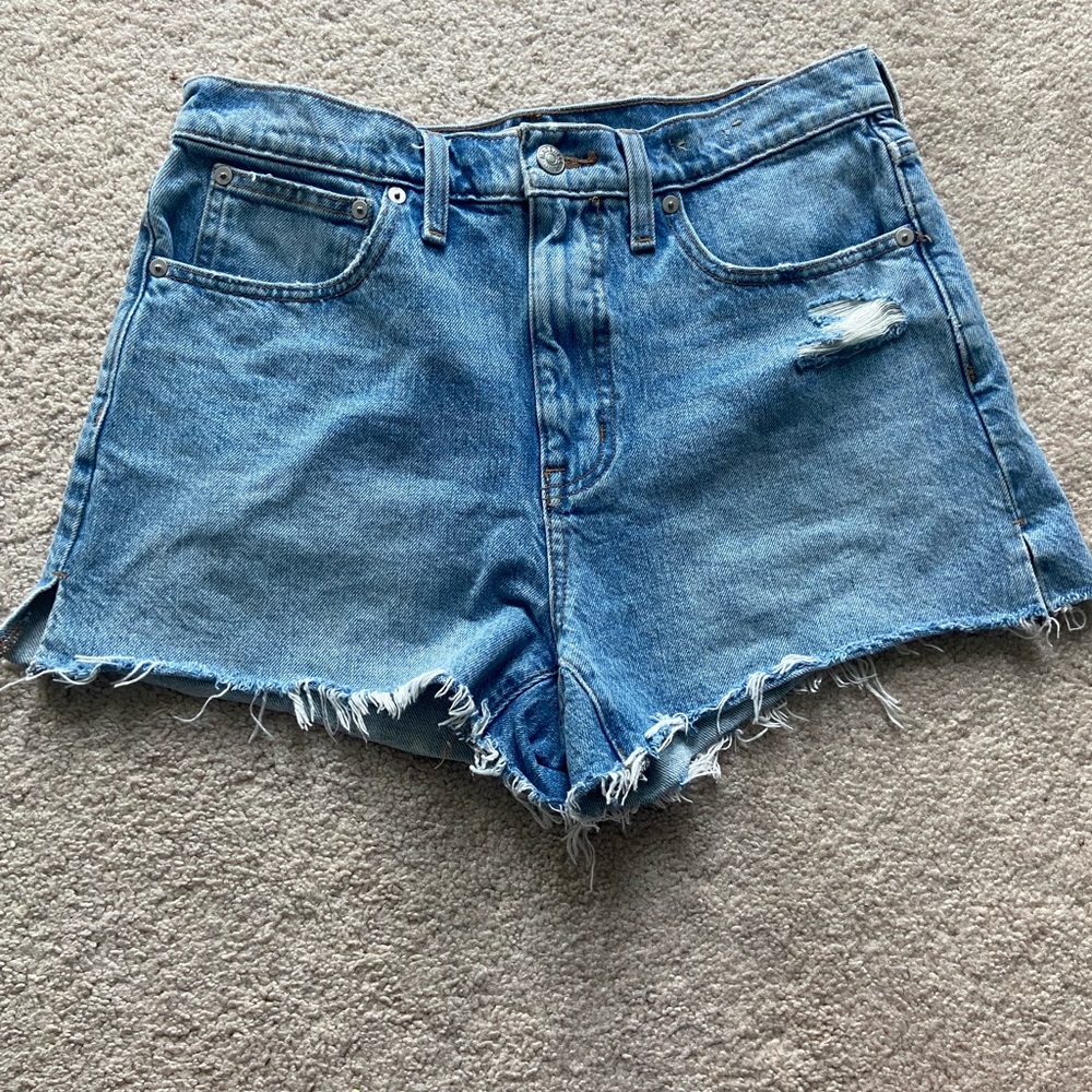 Madewell Blue Jean Shorts High-Waisted Cut-Offs